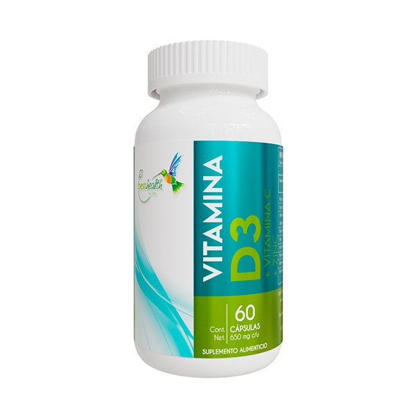 Vitamina D3 con vitamina C y Zinc 60 cápsulas Best Health