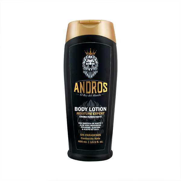 Body Lotion Andros 400ml Crema Hidratante con Aloe Vera y Karité orgánicos sin parabenos